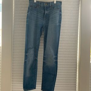 J. Crew High Rise Light Wash Toothpick Jeans